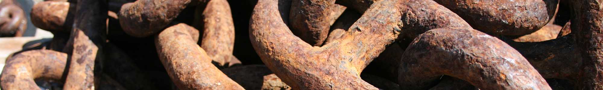 Verrostete Ankerkette, Ausschnitt